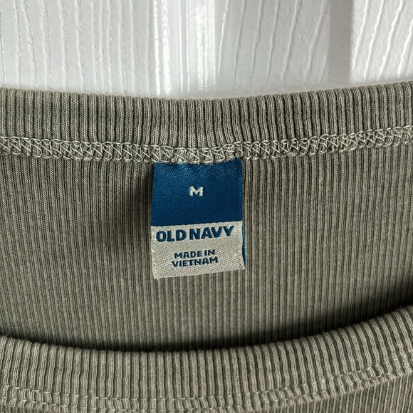 OLD NAVY MAXI DRESS-Camouflage Green Ribbed Knit Size Medium - Picture 2 of 5